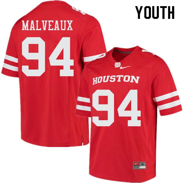 Youth #94 Cameron Malveaux Houston Cougars College Football Jerseys Sale-Red